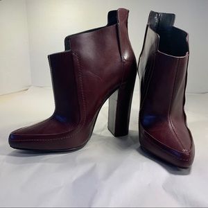Alexander Wang Red Leather Ankle Boots